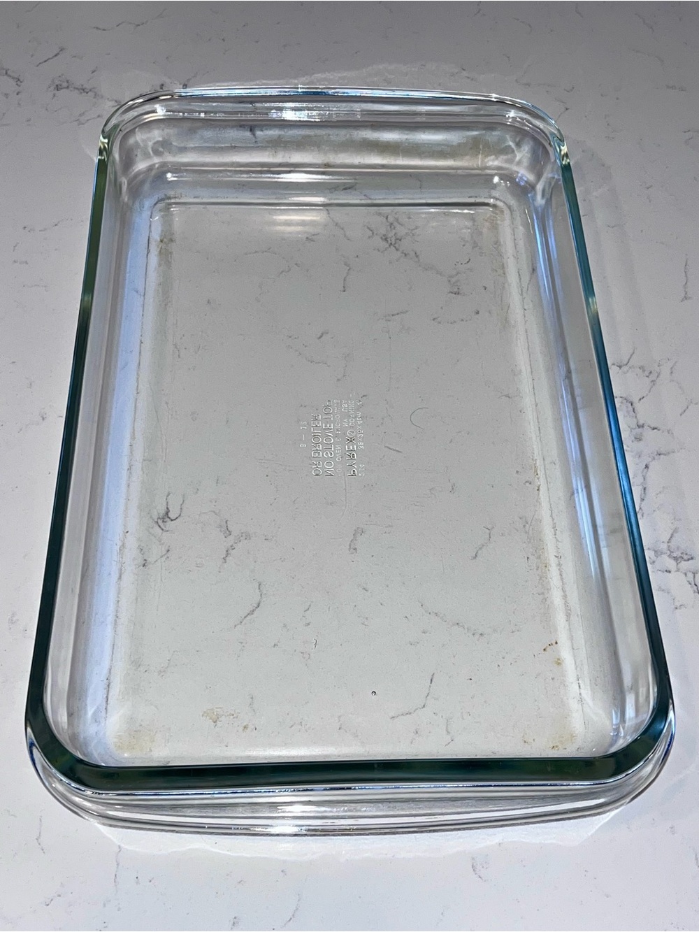 Vintage PYREX 234 Clear Glass 38cm x 25cm x4cm Casserole Dish 4Qt Baking Pan
